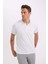 Slim Fit Dar Kesim Polo Yaka Kısa Kollu Pamuklu Tişört D0033AXNS 9