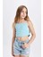 Kız Çocuk Bisiklet Yaka Basic Düz Atlet C9713A824HS 11