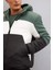 Slim Fit Dar Kesim Renk Bloklu Astarlı Kapüşonlu Fermuarlı Cepli Şişme Mont N4530AZ24AU 9