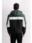 Slim Fit Dar Kesim Renk Bloklu Astarlı Kapüşonlu Fermuarlı Cepli Şişme Mont N4530AZ24AU 14