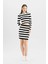 Coool Slim Fit Dar Kesim Beli Lastikli Çizgili Mini Triko Etek C7128AX24WN 7