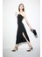 Bodycon Straplez Siyah Midi Abiye Elbise D0985AX24SM 10