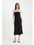 Bodycon Straplez Siyah Midi Abiye Elbise D0985AX24SM 12