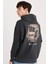 Boxy Fit Kapüşonlu Sırt Baskılı Sweatshirt D0854AX24AU 6
