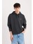 Boxy Fit Kapüşonlu Sırt Baskılı Sweatshirt D0854AX24AU 8