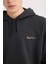 Boxy Fit Kapüşonlu Sırt Baskılı Sweatshirt D0854AX24AU 11