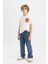 Erkek Çocuk Bisiklet Yaka Nakışlı Kısa Kollu Tişört D0402A824SM 7