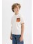 Erkek Çocuk Bisiklet Yaka Nakışlı Kısa Kollu Tişört D0402A824SM 8