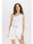 Slim Fit Dar Kesim Tek Omuzlu Fitilli Kaşkorse Atlet C9716AX24SM 6