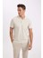 Slim Fit Dar Kesim Polo Yaka Kısa Kollu Pamuklu Tişört 9
