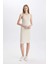 Bodycon Halter Yaka Fitilli Kaşkorse Kolsuz Midi Elbise U8106AZ24SM 7