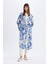 Relax Fit Desenli Uzun Viskon Kimono C9688AX24SM 8