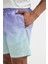 Regular Fit Degrade Baskılı File Astarlı Diz Üstü Deniz Şortu Z6873AZ24HS 14