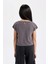 Kız Çocuk Baskılı Crop Kısa Kollu Tişört D1709A824SM 12