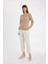Regular Fit Bisiklet Yaka Simli Kumaş Triko Kazak D0405AX24WN 8
