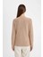 Regular Fit Bisiklet Yaka Simli Kumaş Triko Kazak D0405AX24WN 12