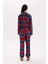 Yılbaşı Temalı Beli Lastikli Ekose Desenli Flanel Pijama Altı-Fall in Love X9052AZ24WN 11