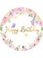 Yenilebilir Yuvarlak Pasta Resim Baskısı 20 cm Şekerli Kağıt Happy Birthday Temalı 61 1