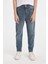 Erkek Çocuk Balloon Fit Dar Paça Cepli Jean Pantolon C5705A824WN 10