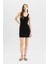Coool Bodycon Vücudu Saran Basic Düz Fitilli Kaşkorse Kolsuz Mini Elbise A0732AX24SM 12
