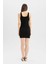 Coool Bodycon Vücudu Saran Basic Düz Fitilli Kaşkorse Kolsuz Mini Elbise A0732AX24SM 16