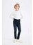Erkek Çocuk Slim Fit Dar Kesim Düz Paça Cepli Jean Pantolon C5706A824WN 11