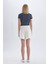 Regular Fit Yüksek Bel Pileli Şort D0963AX24SM 15