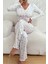 Baskılı Özel Kumaş Pijama Takımı 4