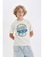 Erkek Çocuk Bisiklet Yaka Baskılı Kısa Kollu Tişört 9