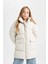 Kız Çocuk Su Geçirmez Kapüşonlu Polar Astarlı Parka C8519A824AU 17