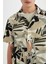 Regular Fit Yazlık Hawaii Baskılı Pamuklu Kısa Kollu Gömlek C7667AX24SM 11