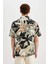 Regular Fit Yazlık Hawaii Baskılı Pamuklu Kısa Kollu Gömlek C7667AX24SM 12