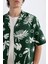 Relax Fit Yazlık Apaş Yaka Hawaii Baskılı Viskon Kısa Kollu Gömlek C7699AX24SM 13