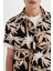 Regular Fit Yazlık Hawaii Baskılı Pamuklu Kısa Kollu Gömlek C7667AX24SM 10