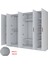 BA157 Geniş Gardırop Elbise Dolabı 6 Kapaklı 13 Raflı 3 Askılı Modüler Dolap Beyaz 5