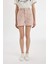 Mom Fit Yüksek Bel Kısa Paça Gabardin Şort D0042AX24HS 10