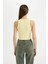 Fitted Halter Yaka Fitilli Kaşkorse Basic Düz Atlet U0357AZ24SM 11