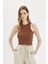 Fitted Halter Yaka Fitilli Kaşkorse Basic Düz Atlet U0357AZ24SM 8