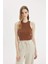 Fitted Halter Yaka Fitilli Kaşkorse Basic Düz Atlet U0357AZ24SM 9
