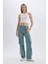 Wide Leg Kargo Yüksek Bel Uzun Jean Yıkamalı Pantolon D1228AX24HS 14