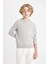 Erkek Çocuk Gri Bisiklet Yaka Pamuklu Basic Düz Okul Sweatshirt A4246A824AU 6