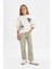 Kız Çocuk PowerPuff Girls Oversize Geniş Kalıp Bisiklet Yaka Sweatshirt C9514A824AU 9