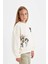 Kız Çocuk PowerPuff Girls Oversize Geniş Kalıp Bisiklet Yaka Sweatshirt C9514A824AU 11