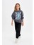 Kız Çocuk Disney Lilo & Stitch Oversize Geniş Kalıp Bisiklet Yaka Sweatshirt C9515A824AU 8