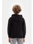 Erkek Çocuk Siyah Cepli Kapüşonlu Basic Düz Okul Sweatshirt C7564A824AU 15