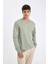 Regular Fit Bisiklet Yaka Kalın Basic Düz Sweatshirt T3777AZ24AU 10