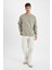 Oversize Geniş Kalıp Bisiklet Yaka Kalın Basic Düz Sweatshirt T5139AZ24AU 7