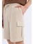 Regular Fit Kargo Cepli Basic Düz Bermuda Şort D0476AX24SM 10
