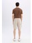 Regular Fit Kargo Cepli Basic Düz Bermuda Şort D0476AX24SM 11