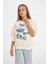 Kız Çocuk Disney Lilo & Stitch Relax Fit Bisiklet Yaka Sweatshirt C9516A824AU 9